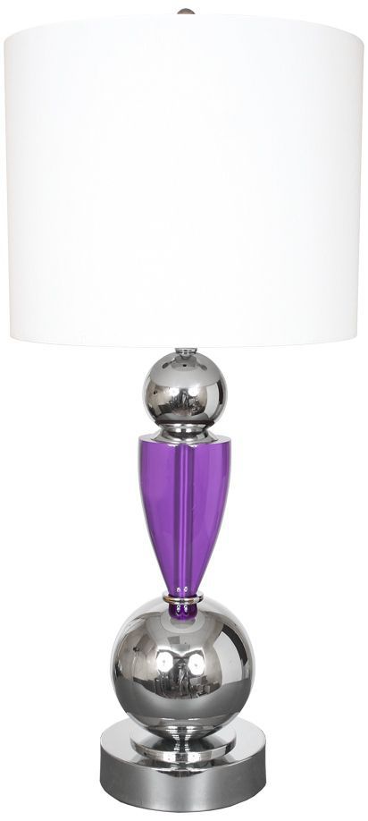 Van Teal Every Day 35" High Violet Acrylic Table Lamp