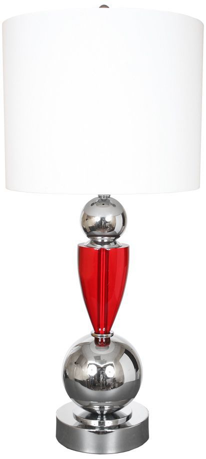 Van Teal Every Night Berry And Chrome  Table Lamp