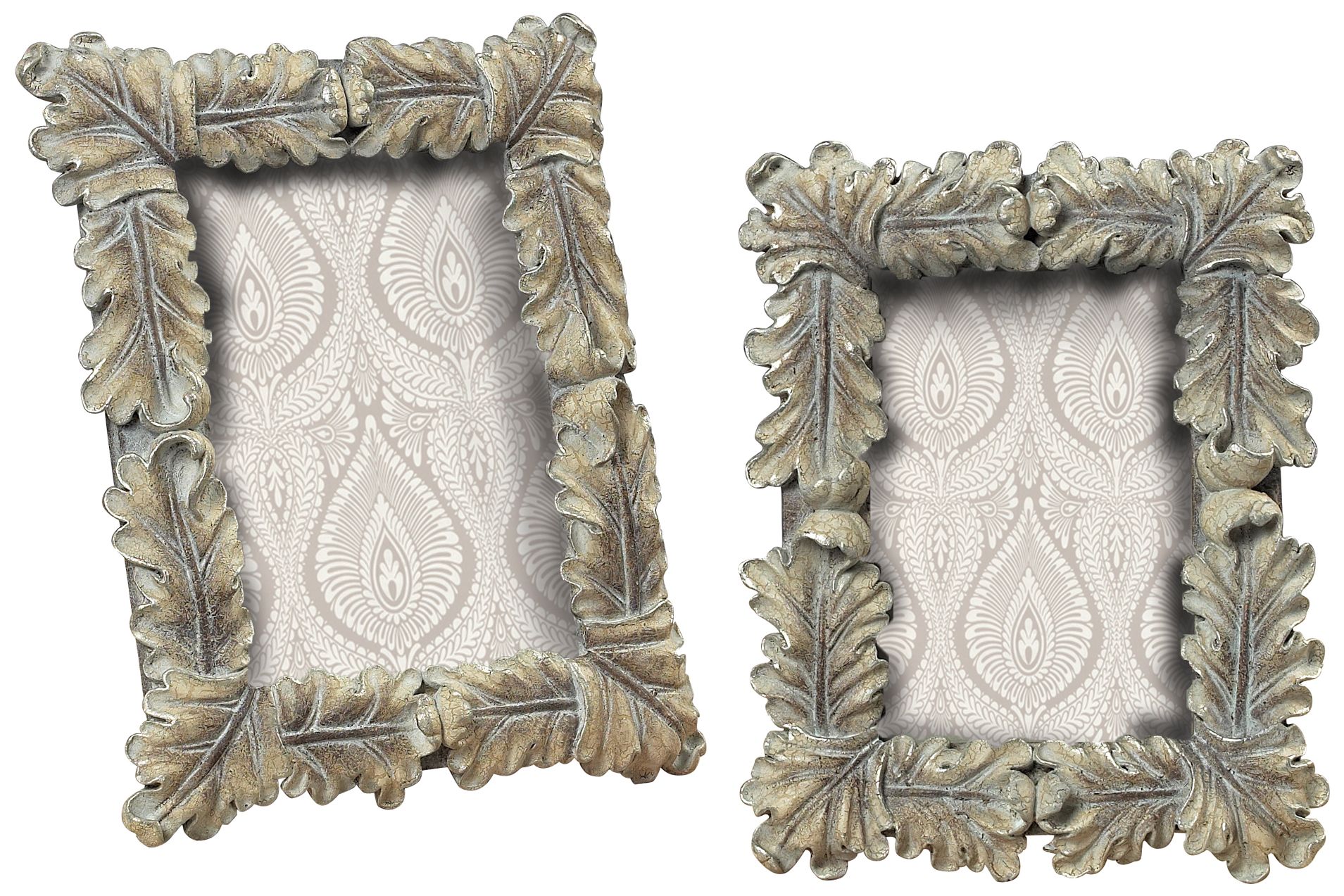 Set of 2 Florentine Scroll Grey Picture Frames