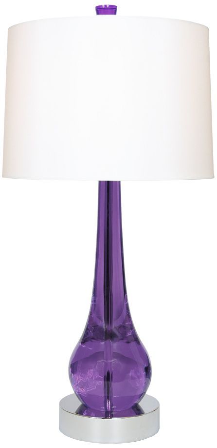 Van Teal Marvel Violet And Chrome Modern Table Lamp