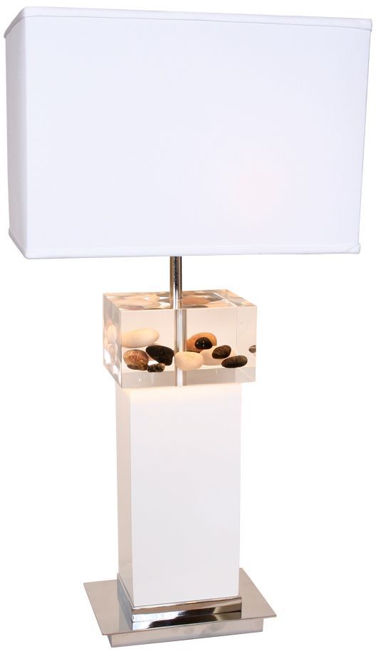 Van Teal River Pebble And Acrylic Modern Table Lamp