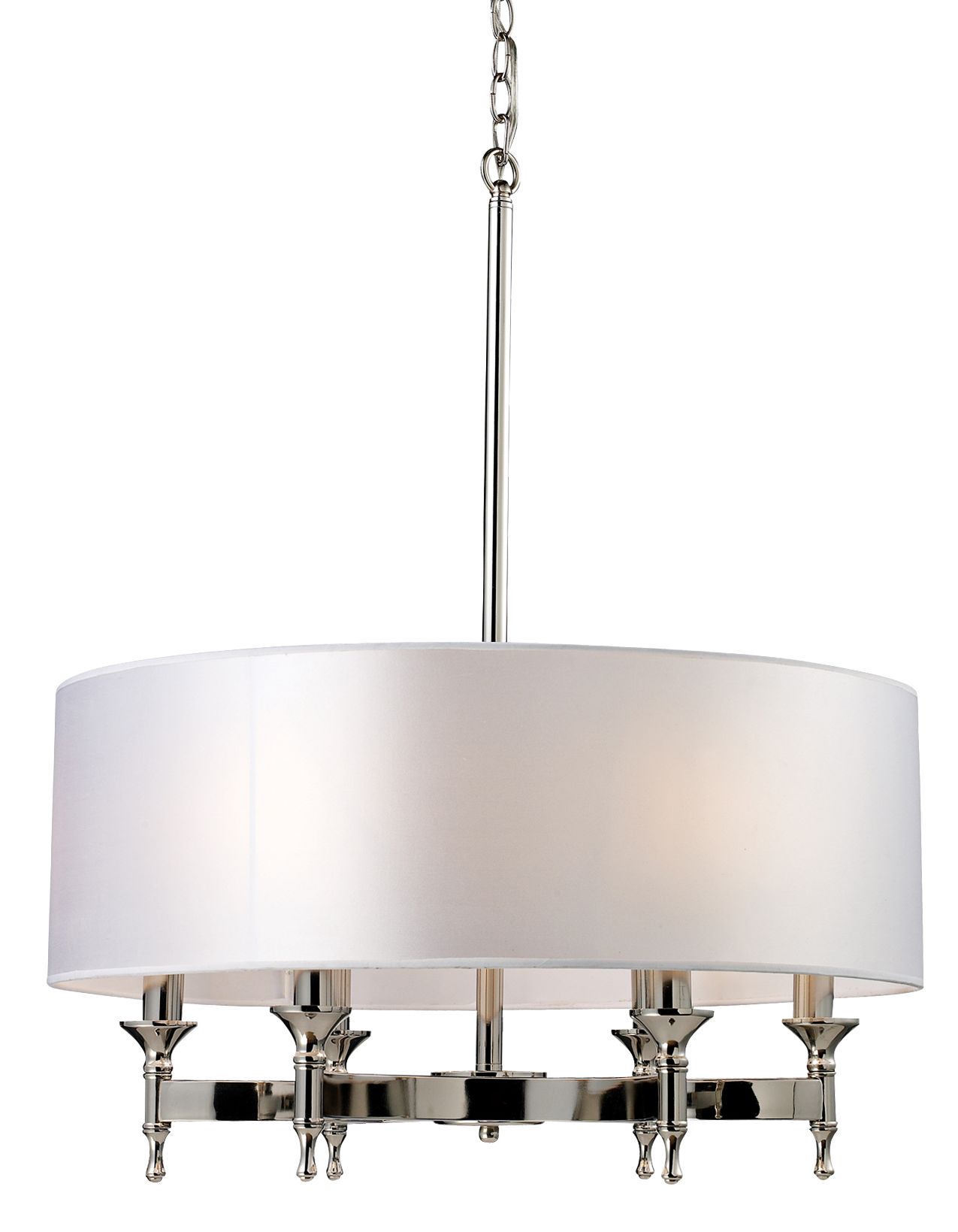 Pembroke 6-Light 24" Wide Polished Nickel Chandelier