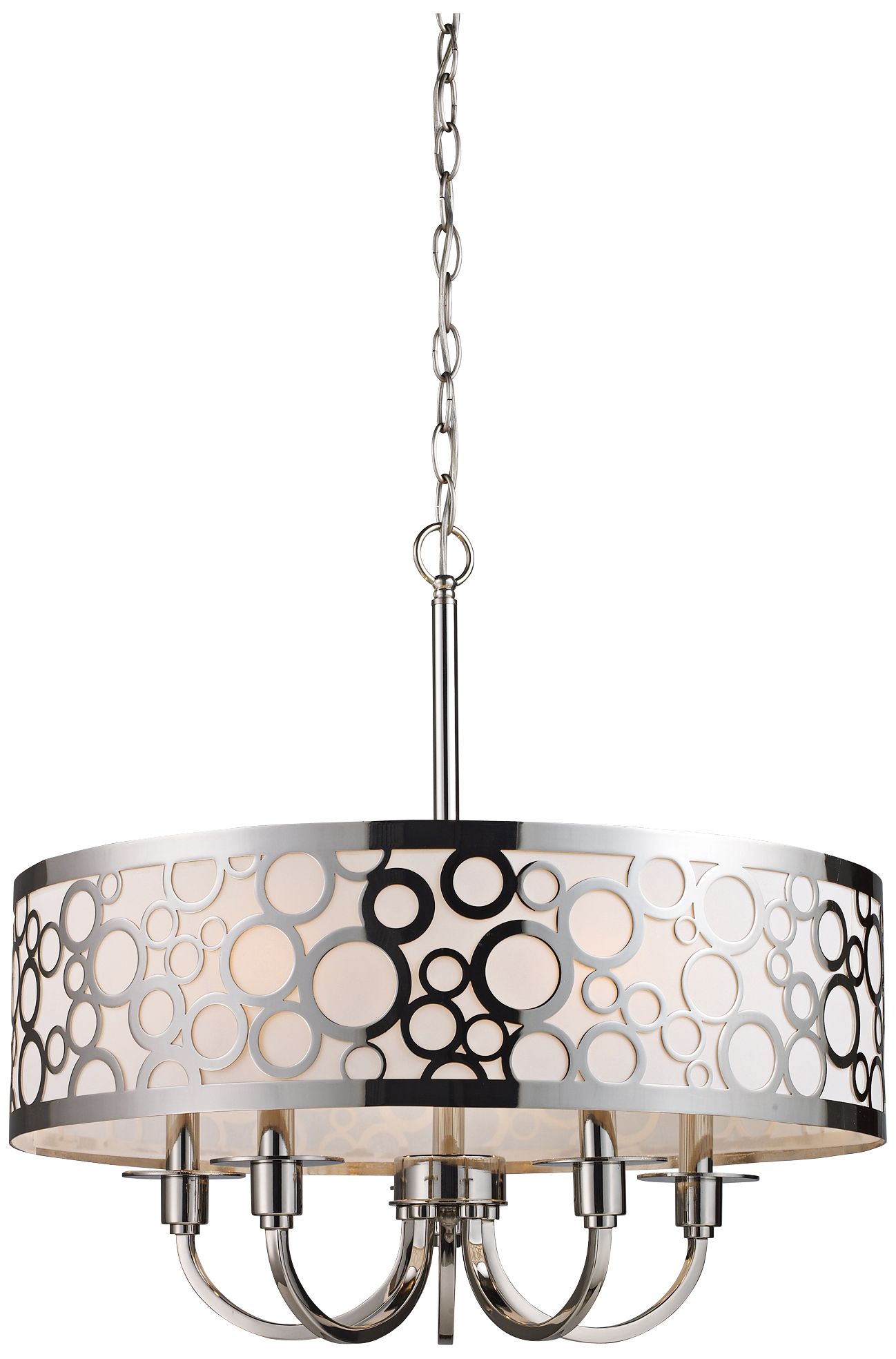 Retrovia 5-Light 24" Wide Polished Nickel Chandelier