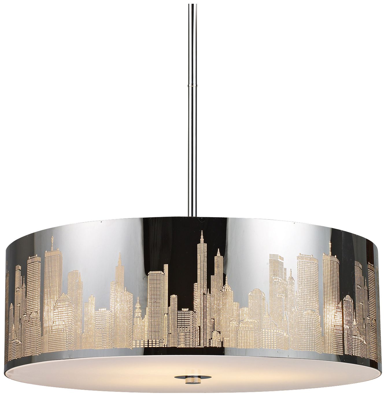 Skyline 5-Light 24" Wide Stainless Steel Pendant Light