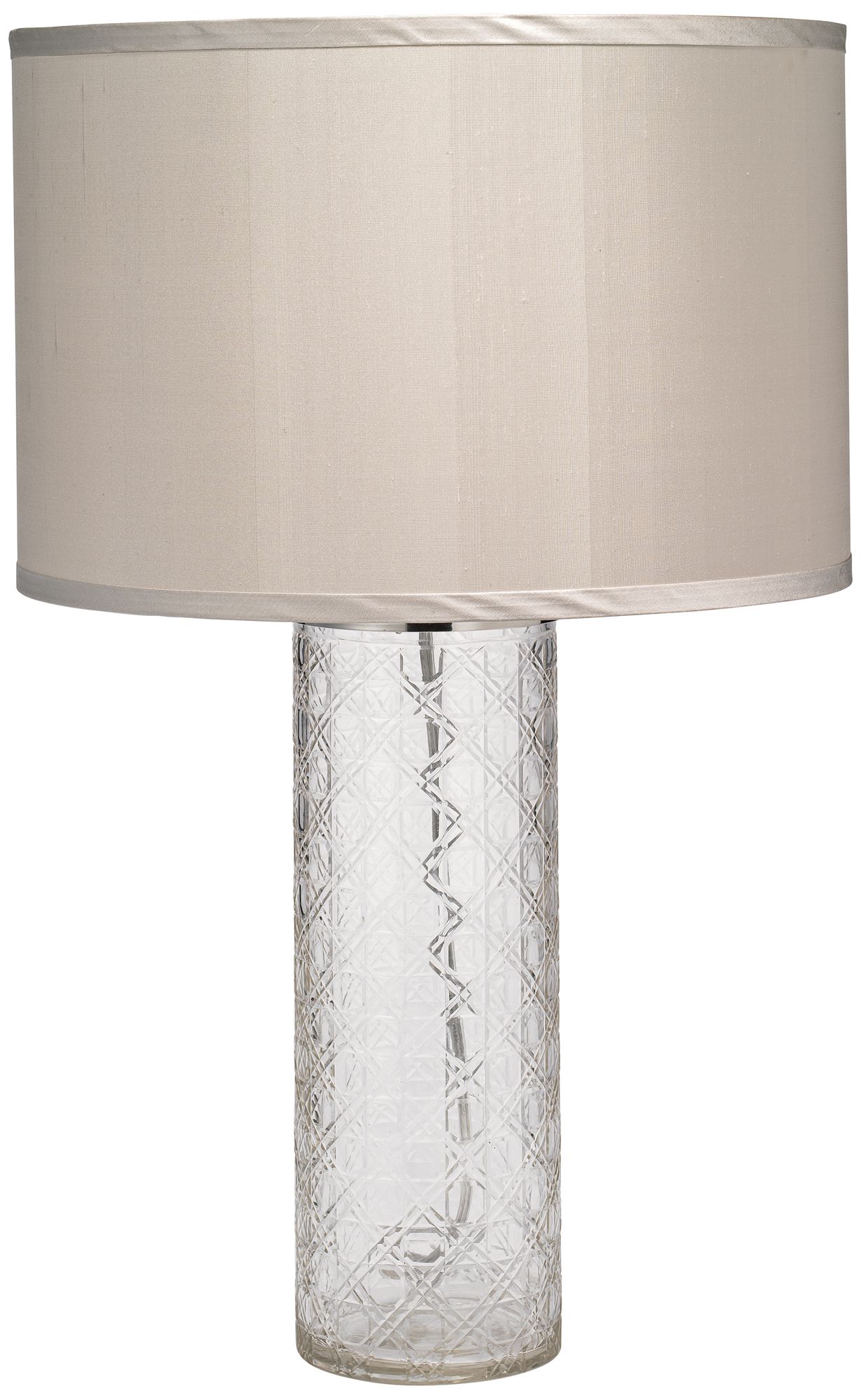 Jamie Young Cut Glass Cylinder 24.5" High Table Lamp
