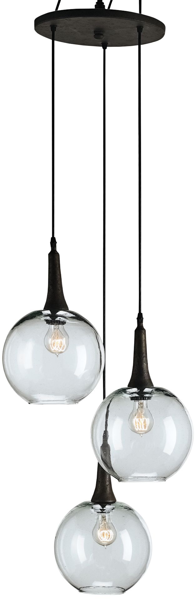 Currey and Company Beckett 3-Light Emery Rust Pendant Light