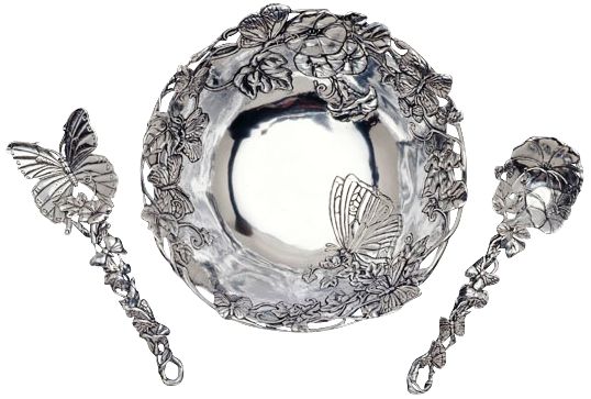 Arthur Court Set of 2 Butterfly Salad Servers