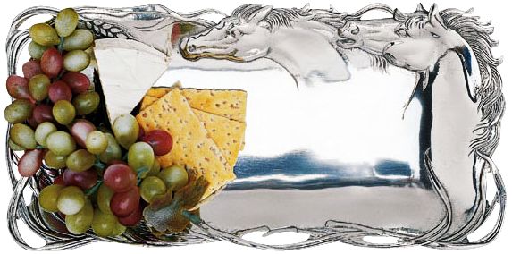 Arthur Court Horse Bread Tray