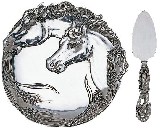 Arthur Court Horse Plate with Cheese Server