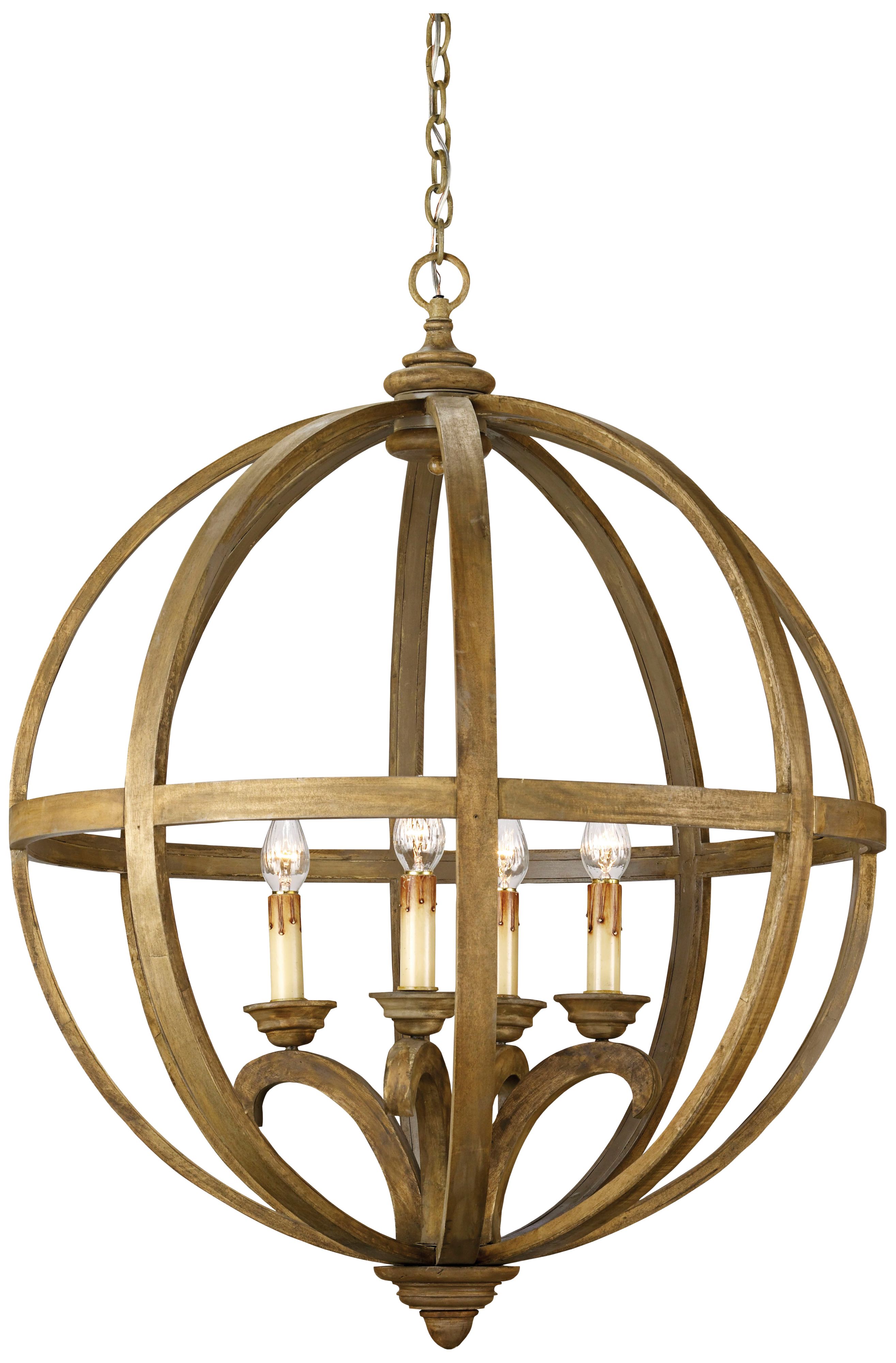 Currey and Company Axel Orb 5-Light 32" Wide Chandelier