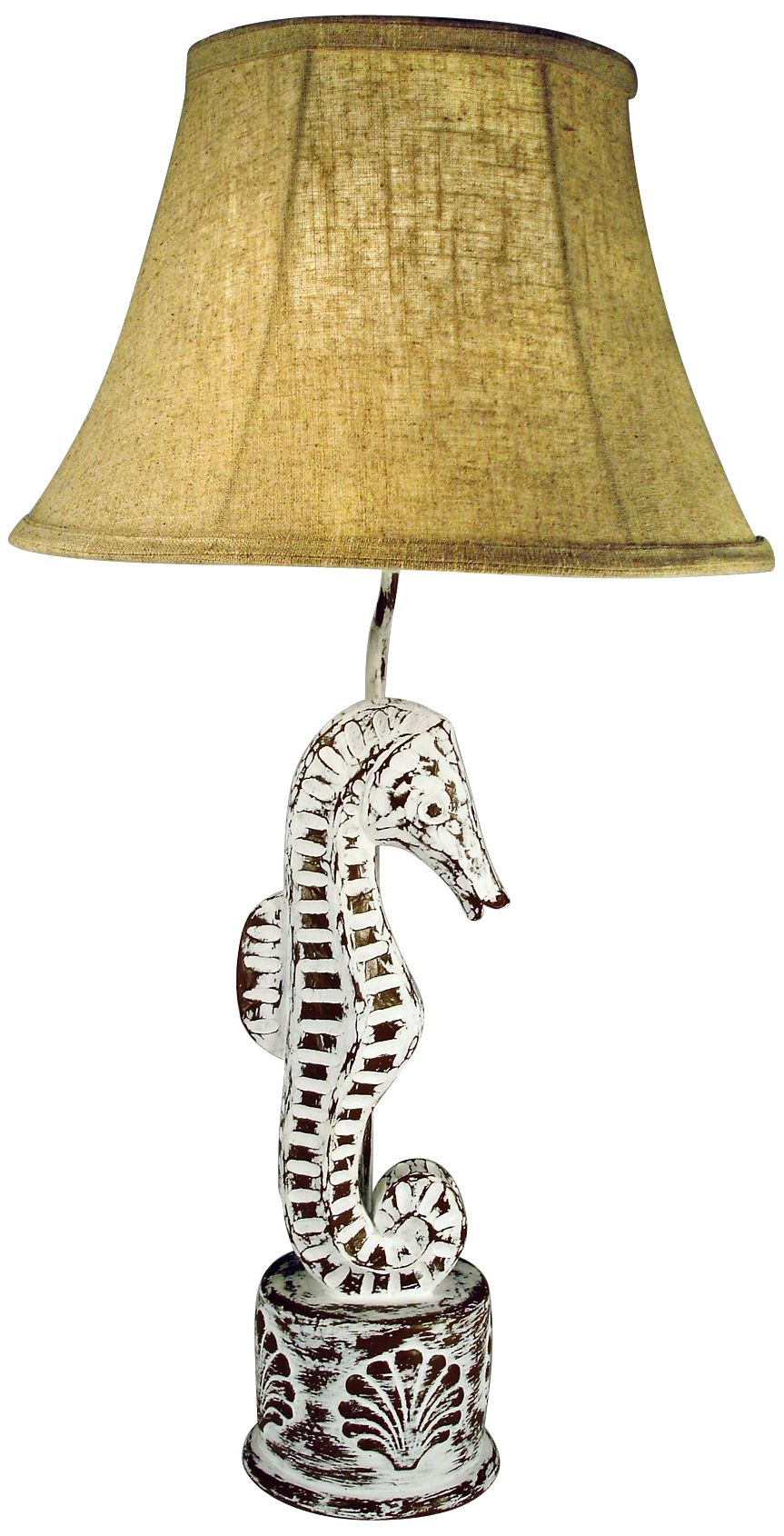 Sea Horse 27 1/2" High Table Lamp With Cloth Shade