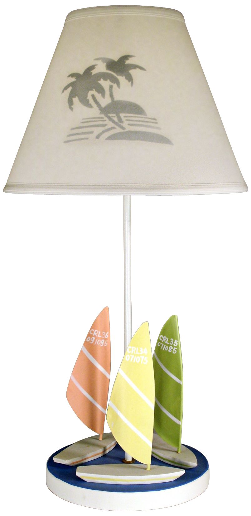 Wind Surf 25 1/4" High Table Lamp With Cloth Shade