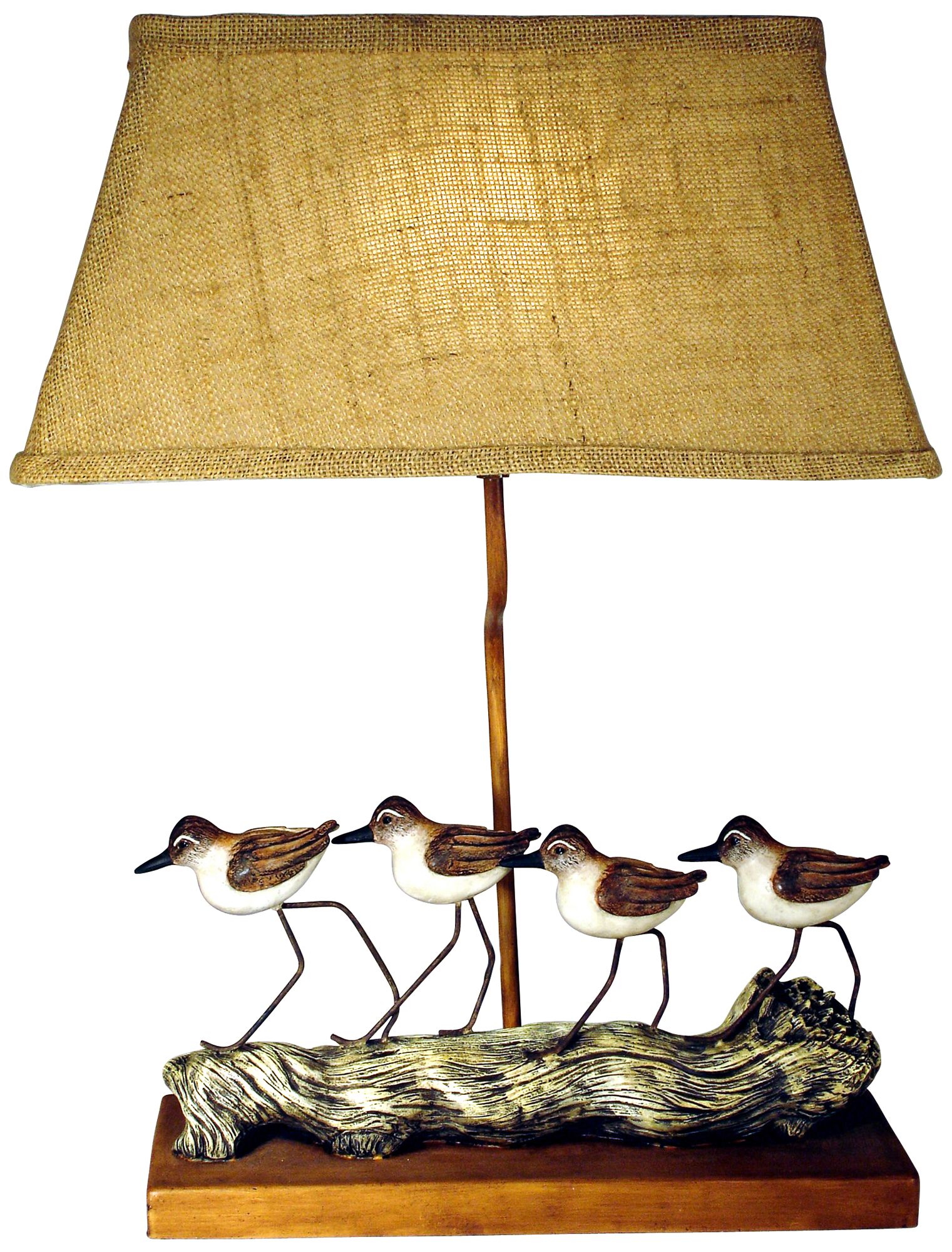 Shorebirds 20 1/4" High Table Lamp With Weave Cloth Shade