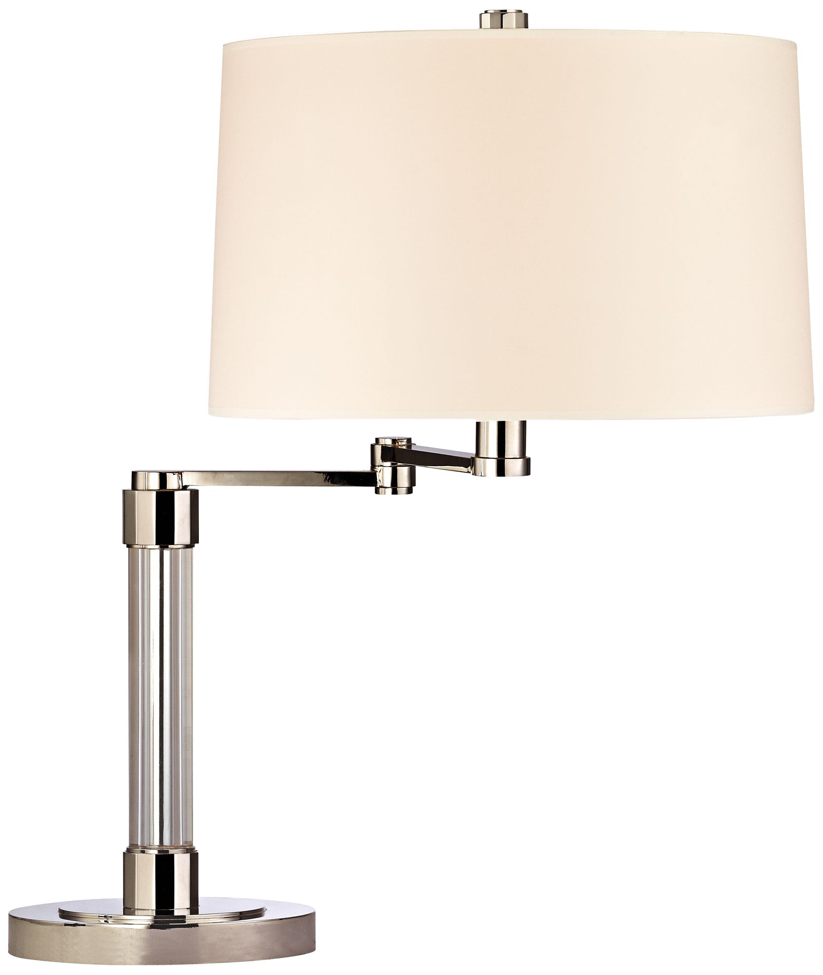 Hudson Valley Danby Crystal Swing Arm Table Lamp Nickel