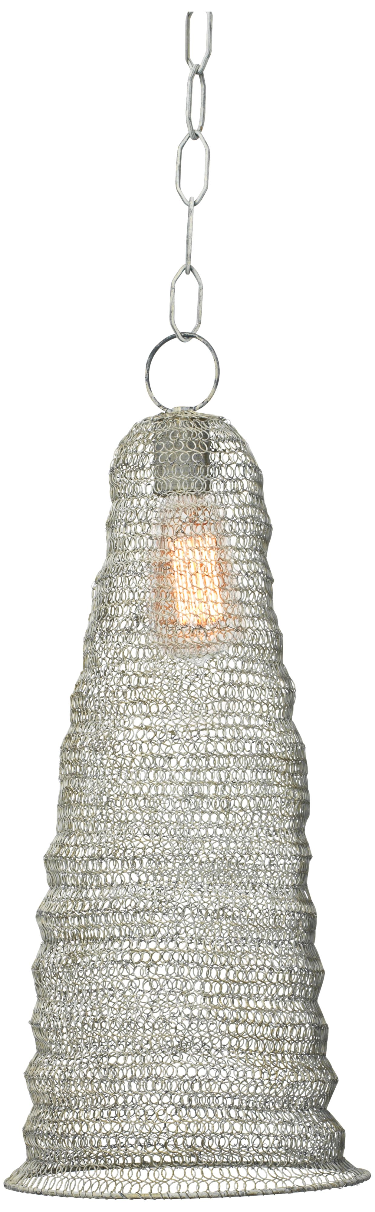 Jamie Young Spring Weave Cream 10" Wide Pendant