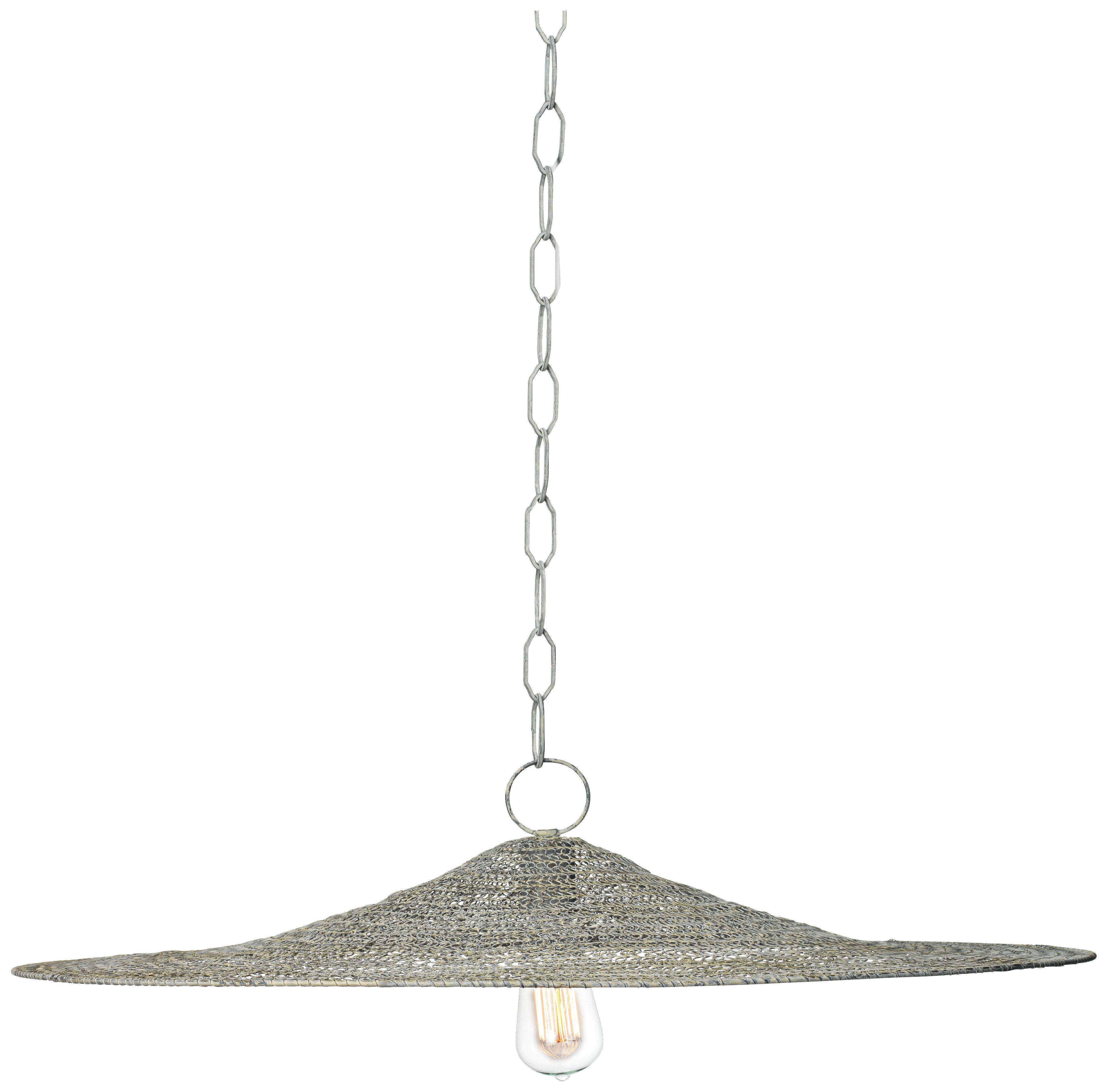 Jamie Young Spring Weave Cream 30" Wide Pendant
