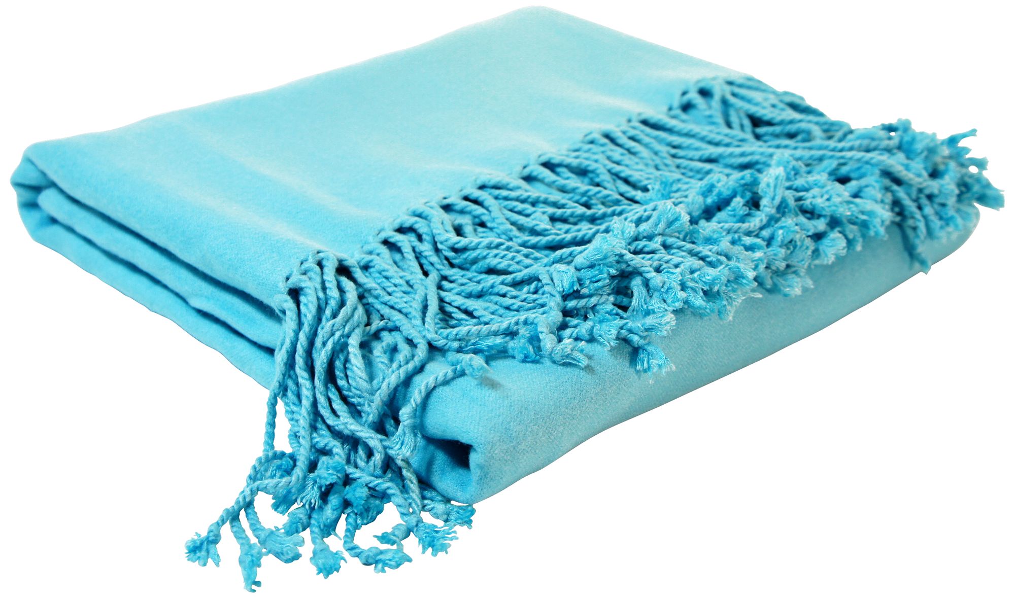 Bamboo Luxury Bright Aqua Blue Throw Blanket