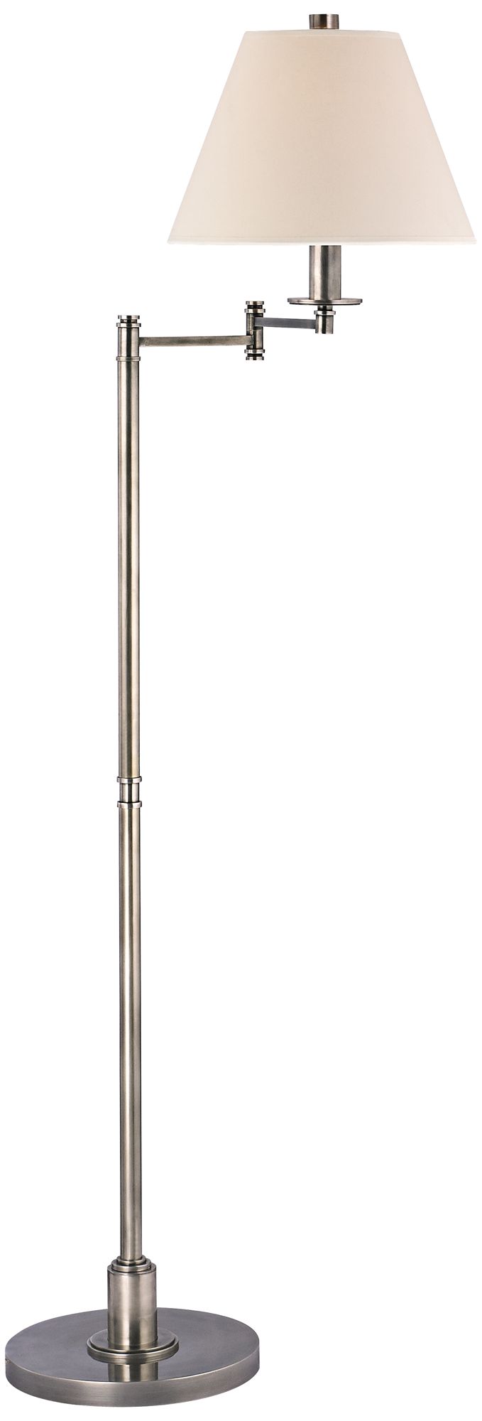 Hudson Valley Kennett Aged Silver Swing Arm Floor Lamp