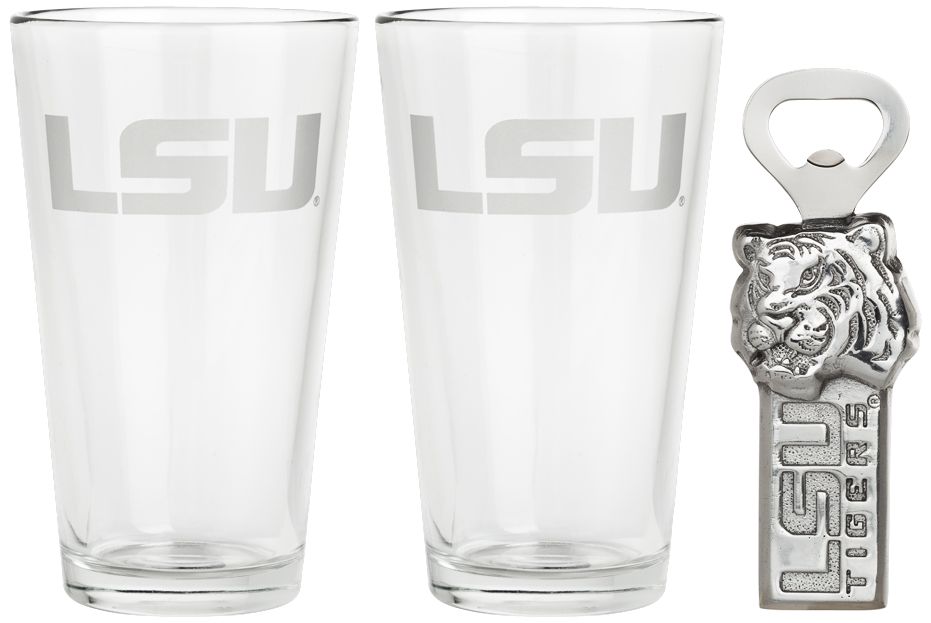 Louisiana State University 3-Piece Pub Glass Set
