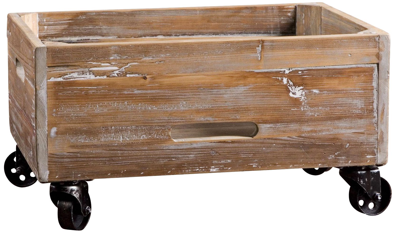 Uttermost Stratford Weathered Wood Rolling Box