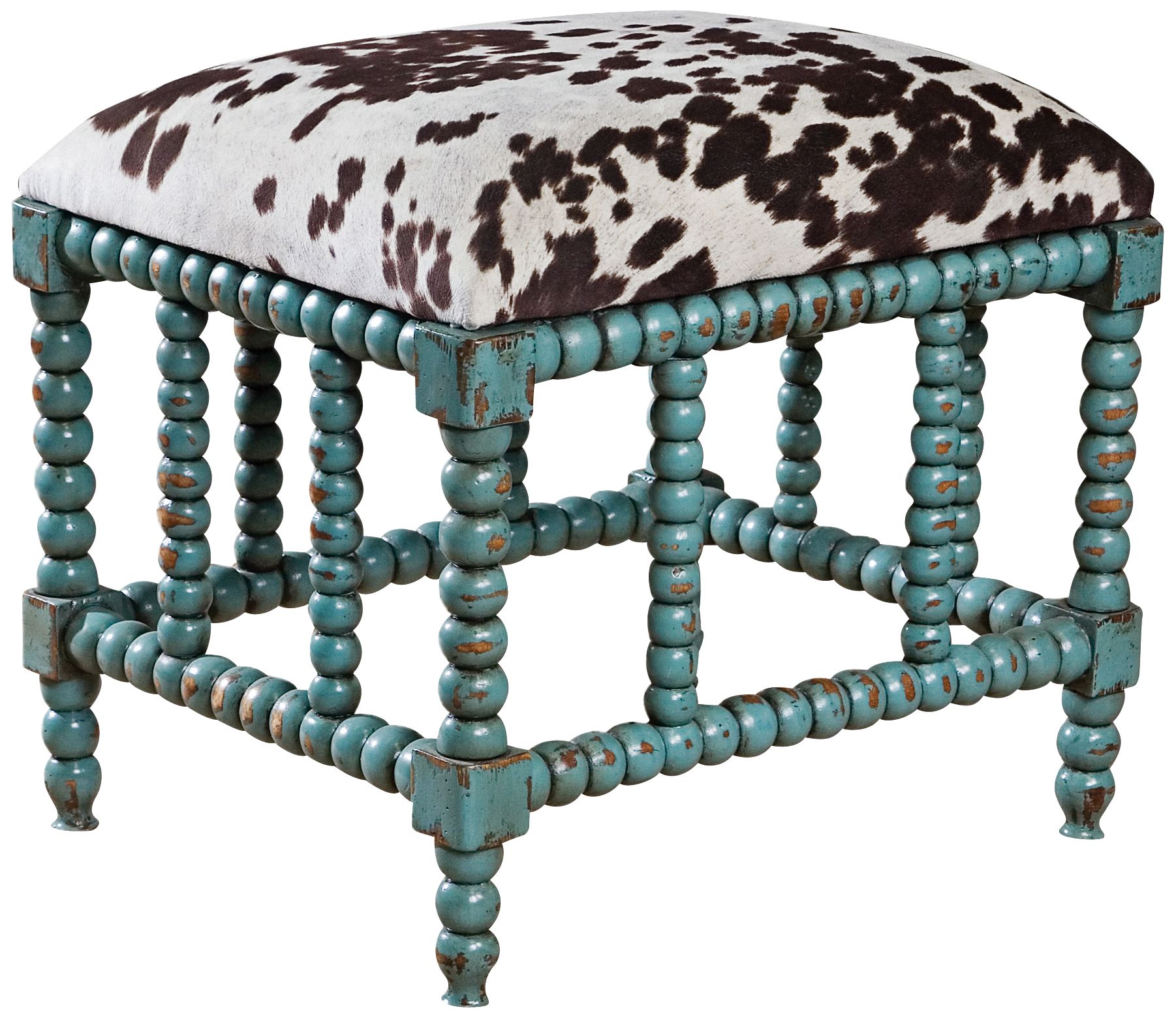 Uttermost Chahna Aqua Blue Small Bench