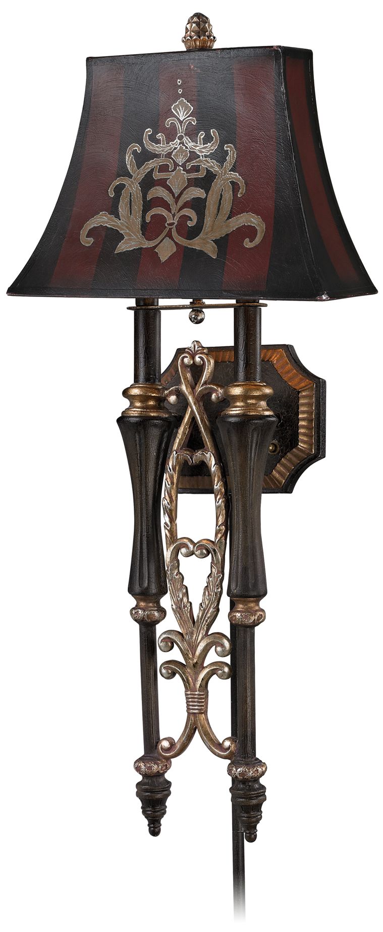 Paxton 29" High 2-Light Rust Torch Wall Sconce