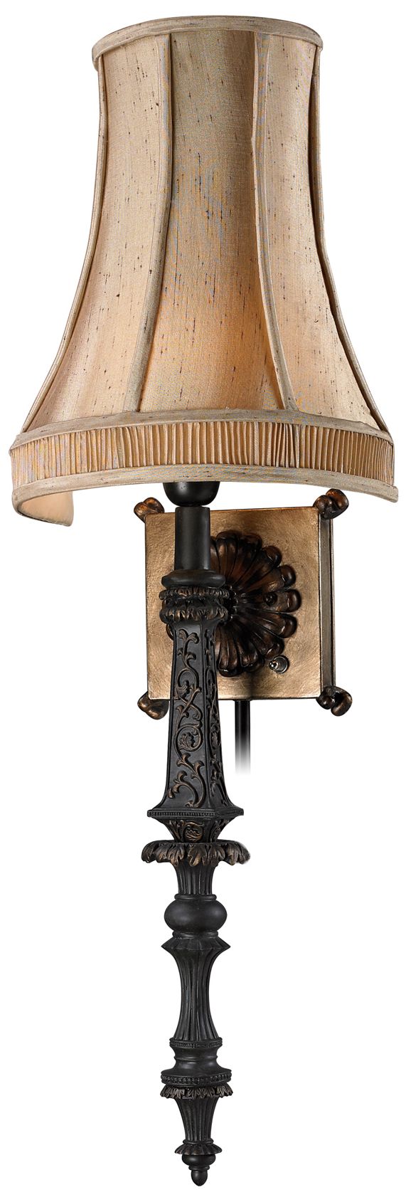 Josephine 33" High Charcoal Torch Wall Sconce