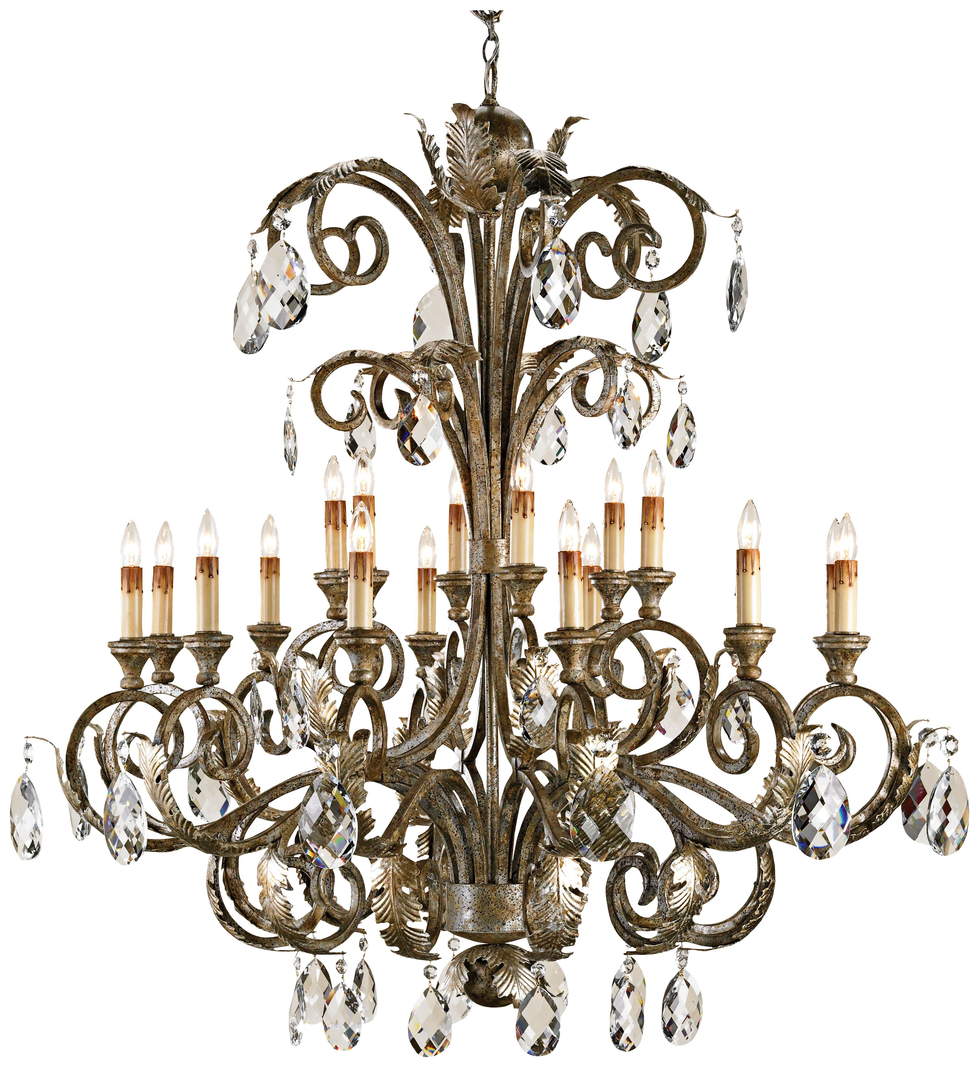 Currey and Company Promenade Italian Silver Chandelier