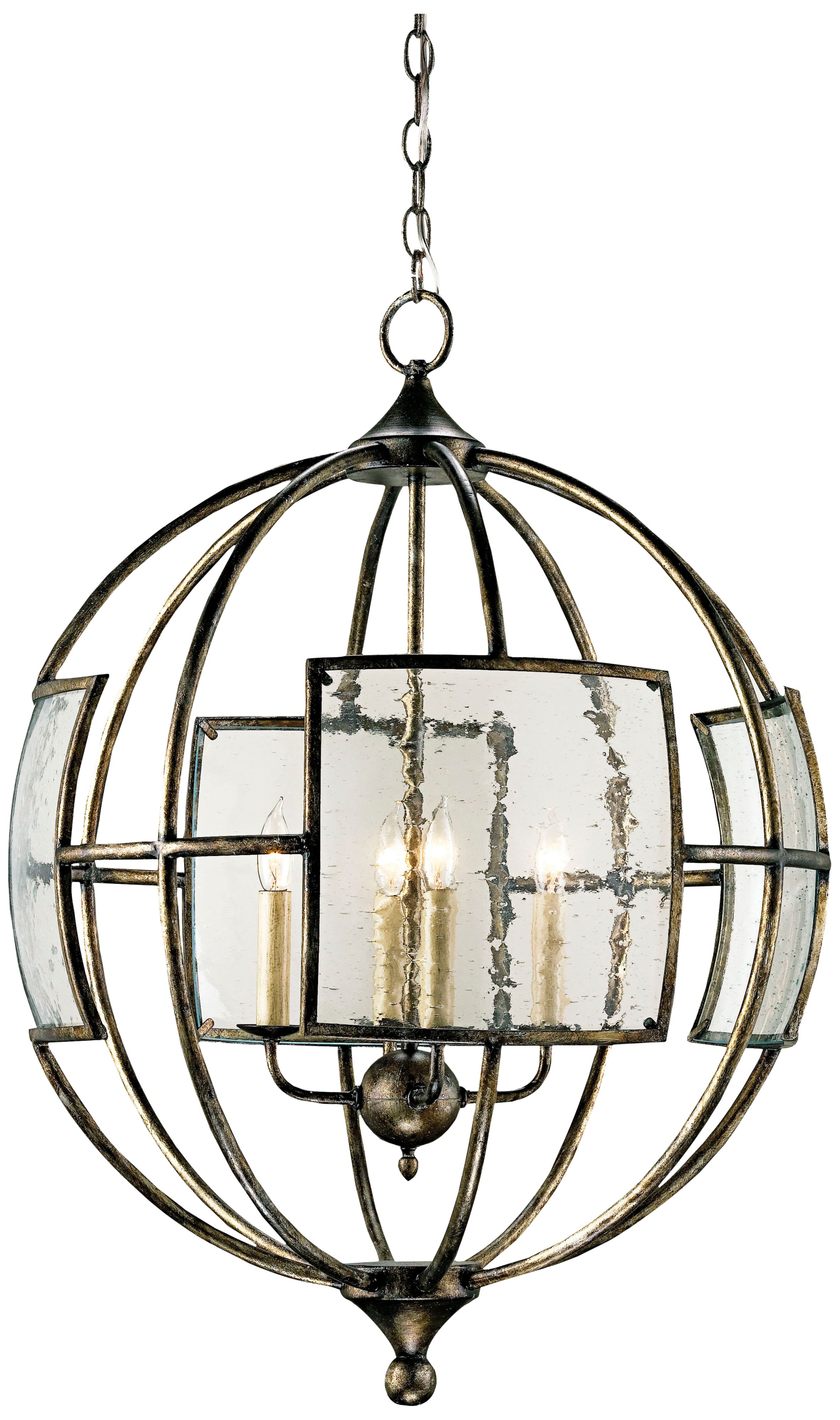 Currey and Company Broxton 24" Wide Bronze Chandelier