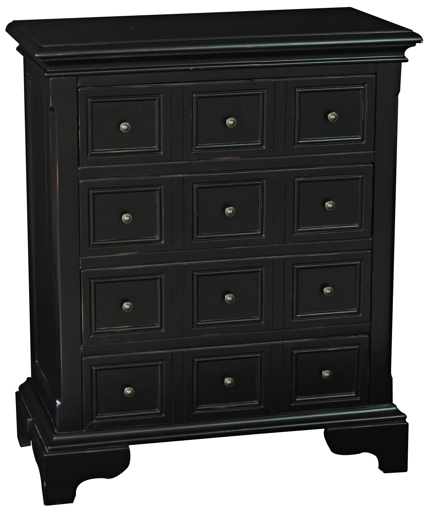 Distressed Black Accent Chest