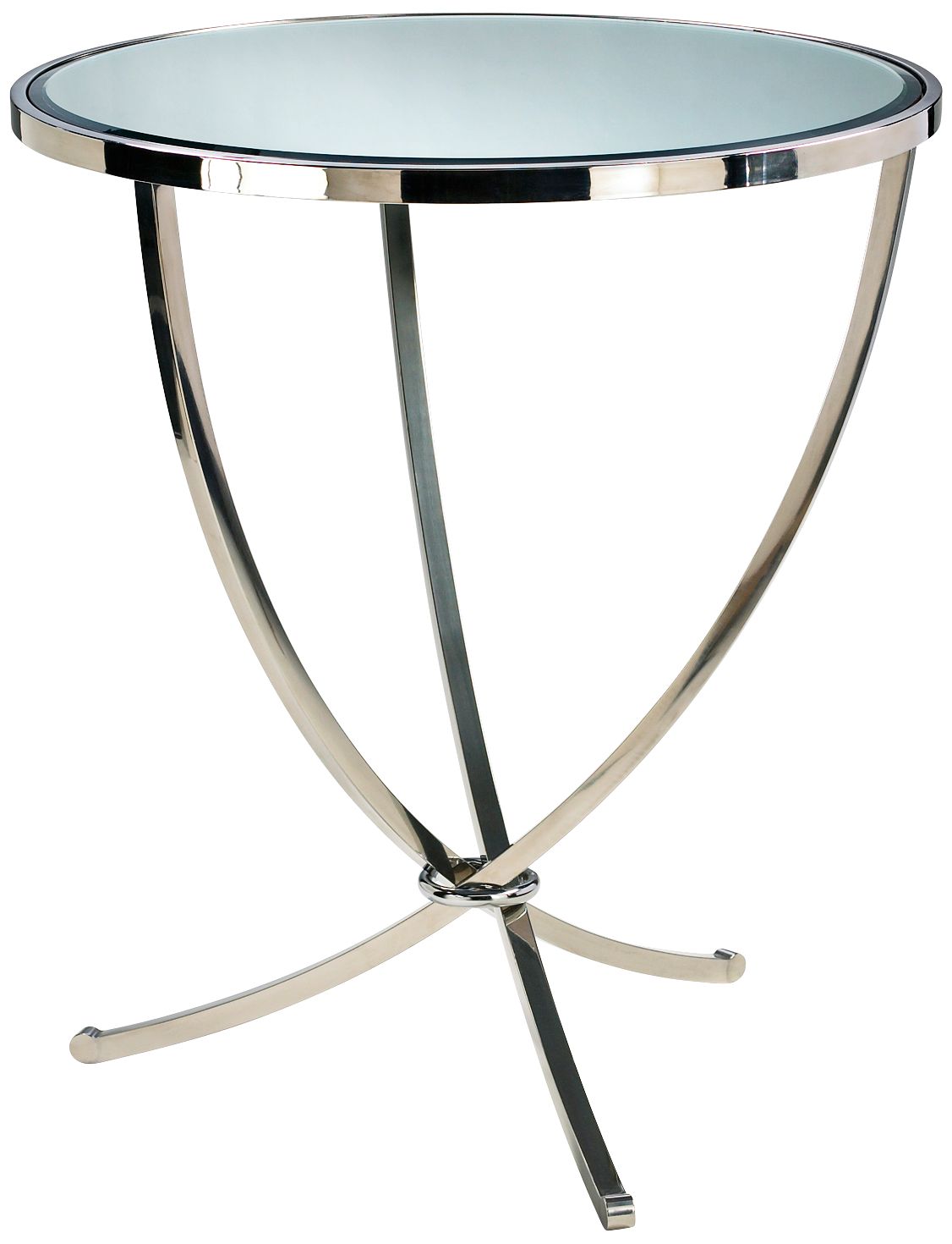 Nuovo Stainless Steel and Glass Foyer Table