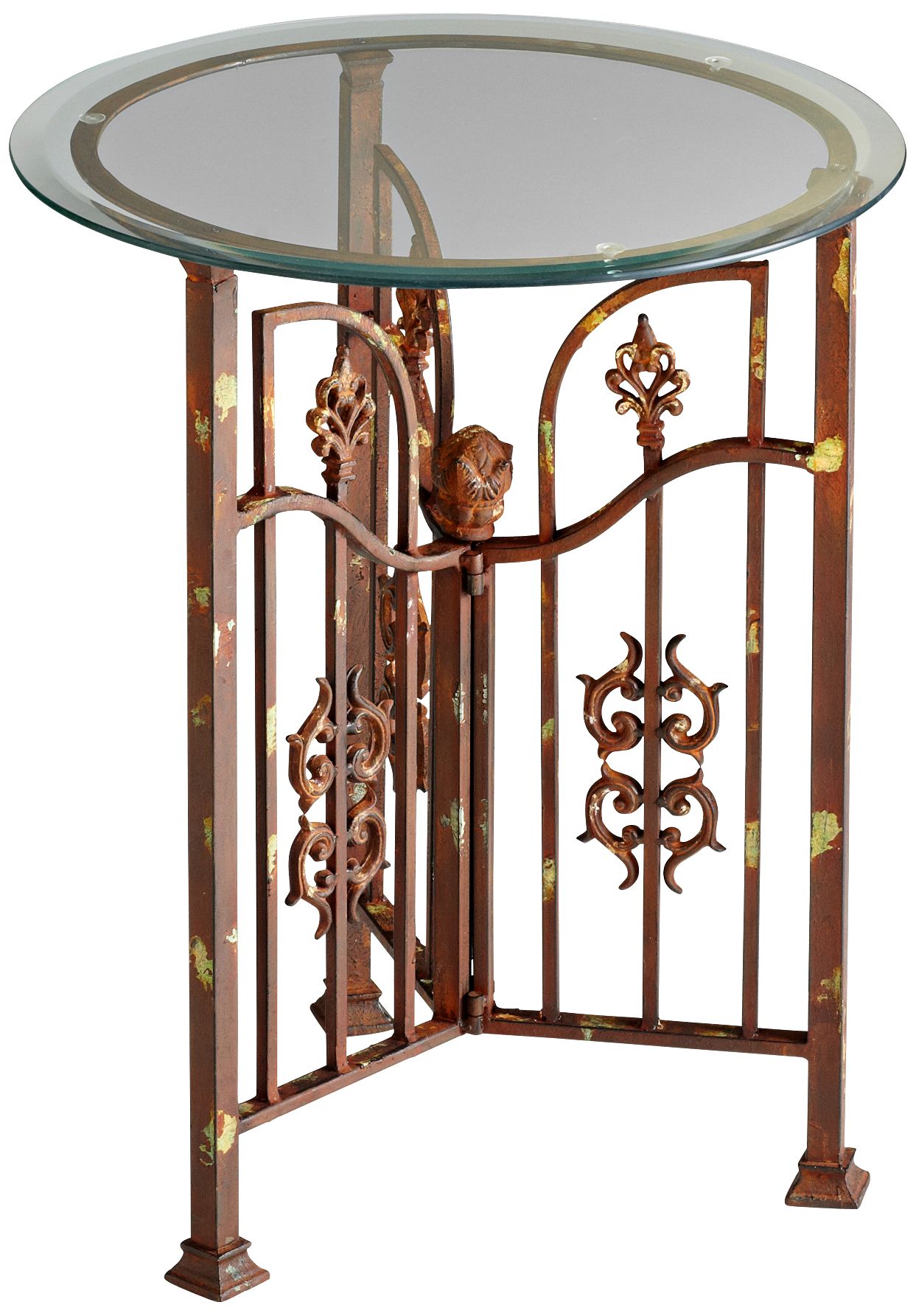 Hayden Iron and Glass Side Table