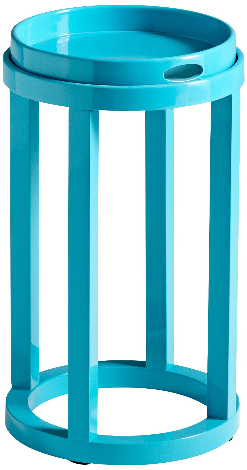 Marcella Round Cyan Blue Tray Table