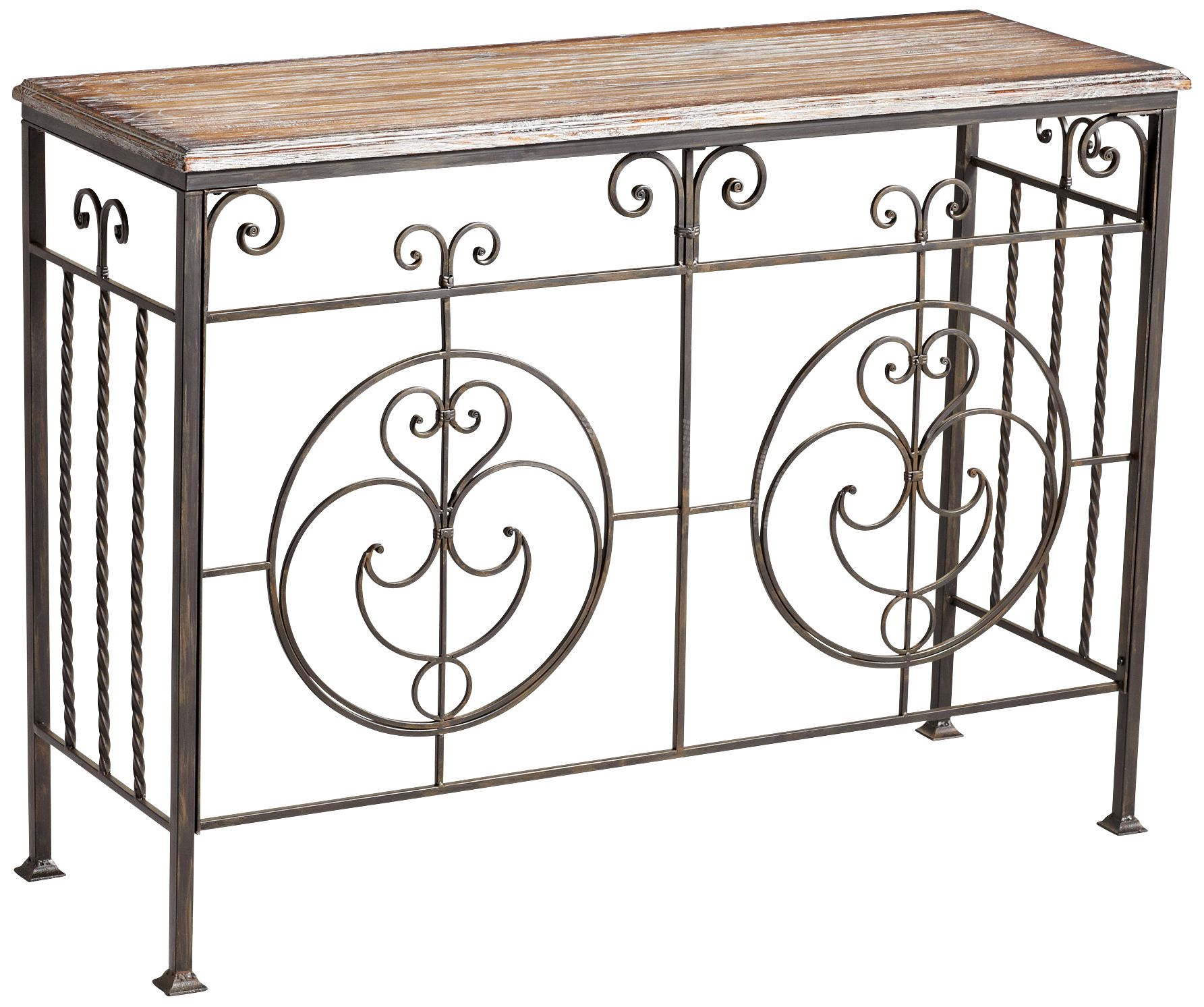 Cibola Rectangular Rustic Bronze Console Table