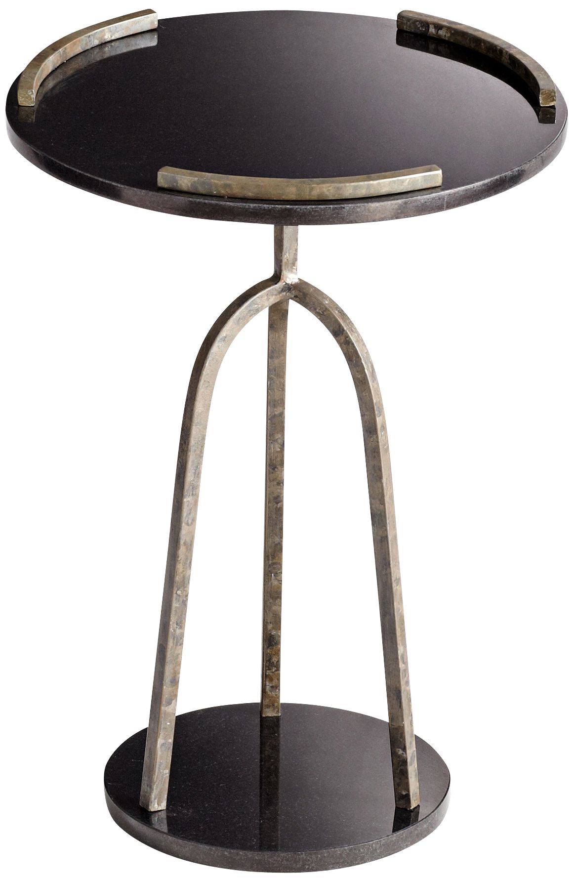 Ziggy Round Sand and Black Iron Table