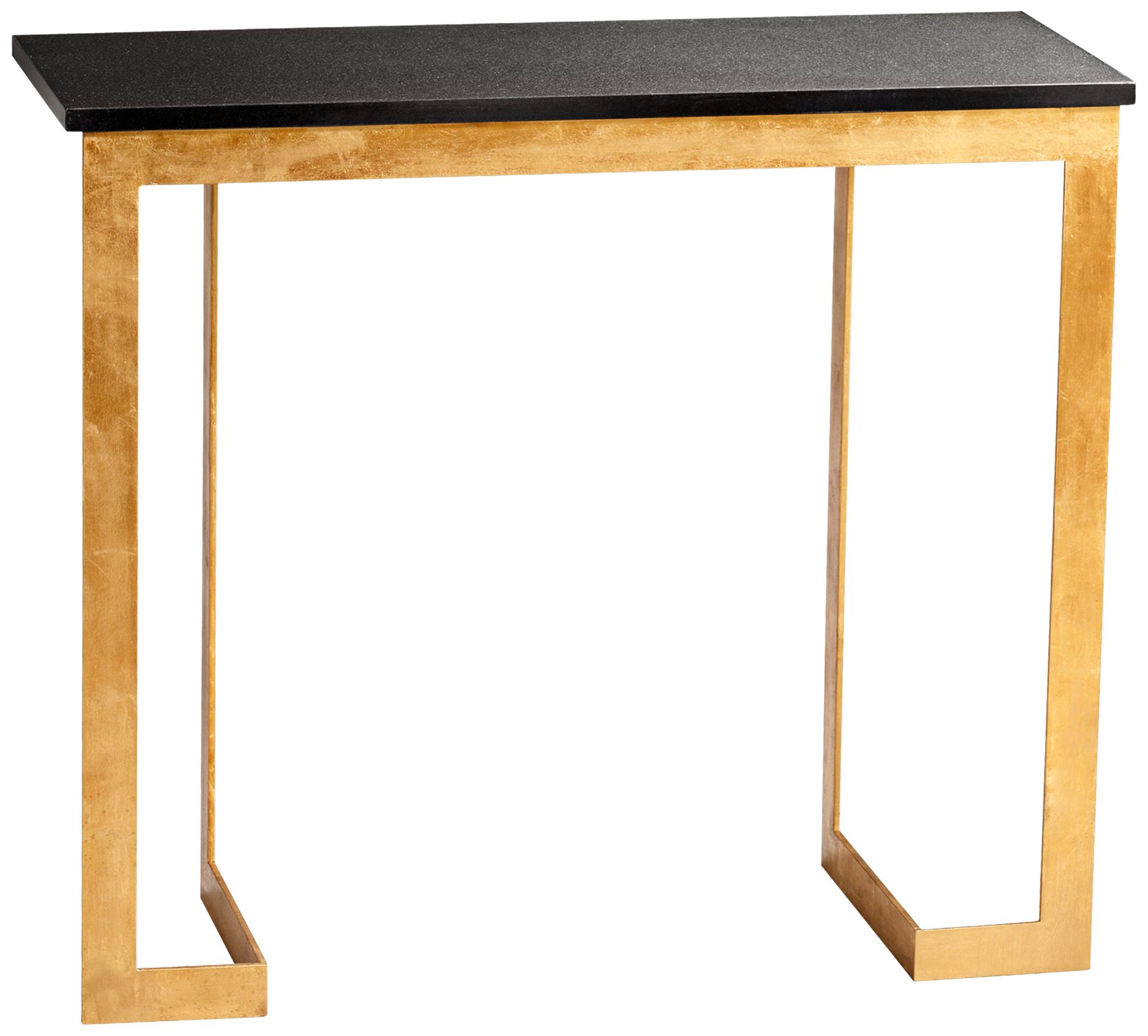 Dante Rectangular Gold and Black Console Table