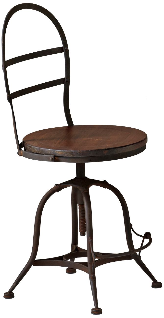 Lucca Vintage Style Wood and Iron Chair