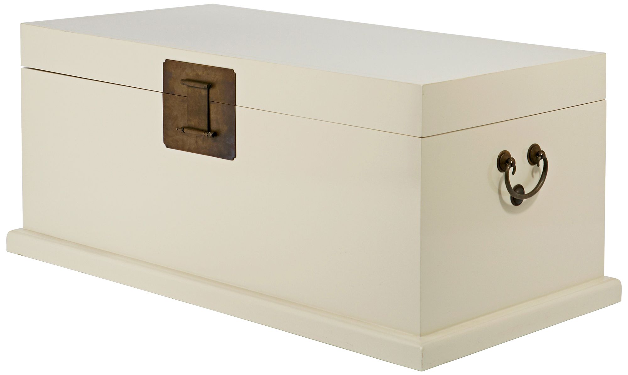 Regency Ivory Lacquer Rectangular Trunk