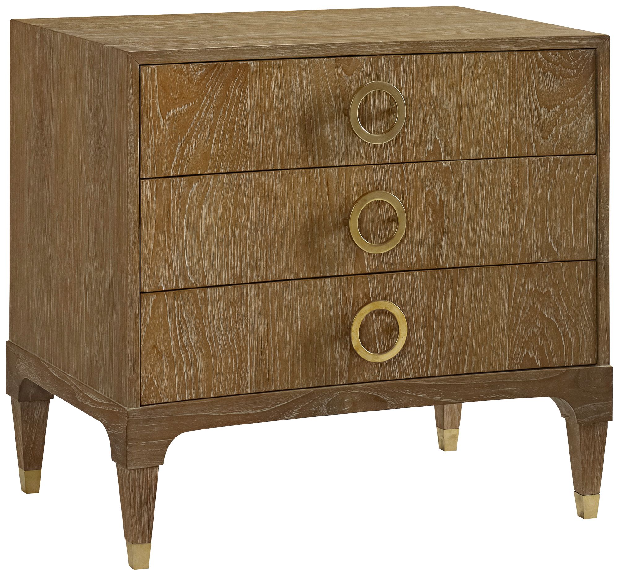 Atherton Eastern Teak and Brass Nightstand