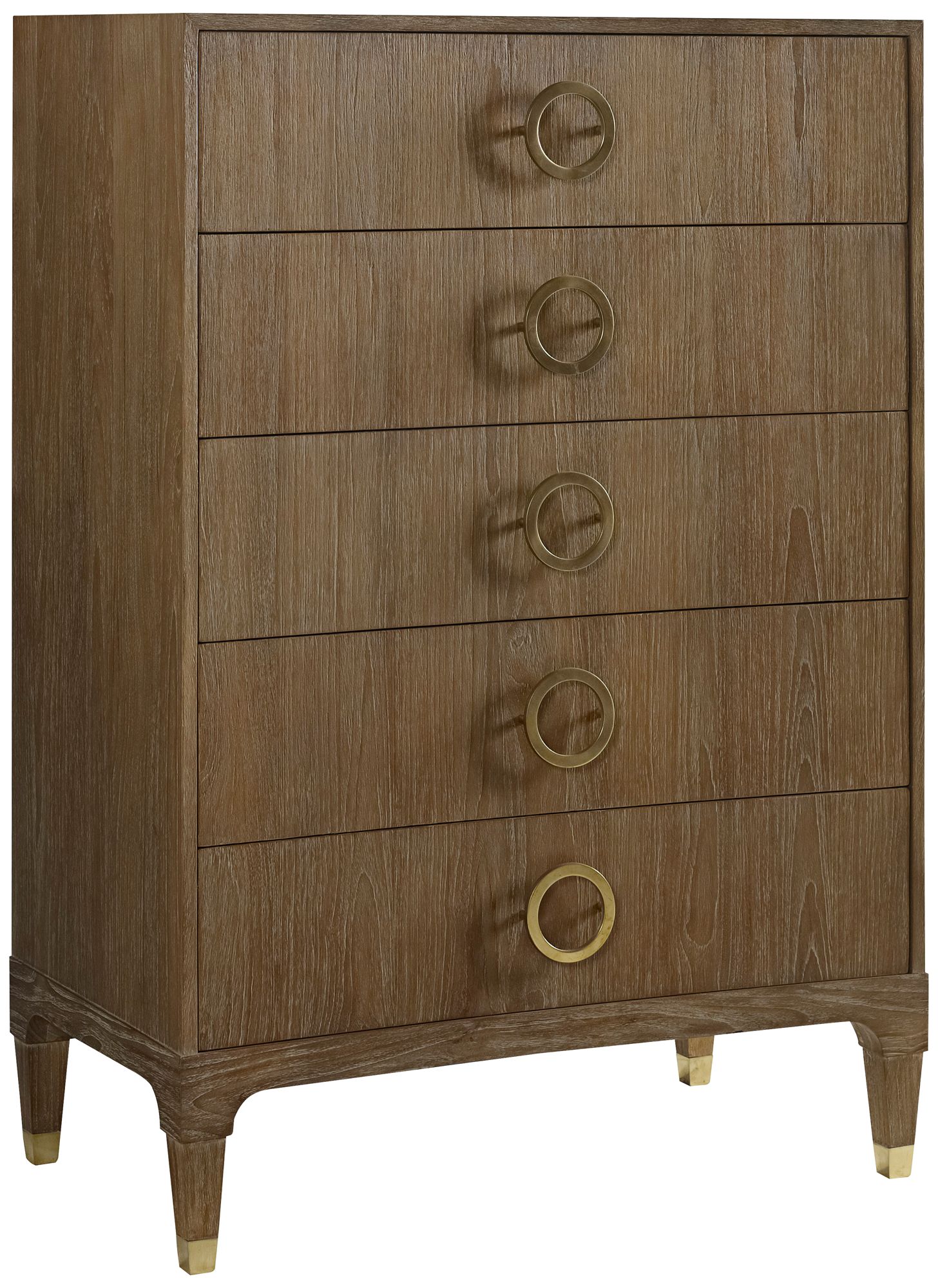 Atherton Eastern Teak and Brass Highboy