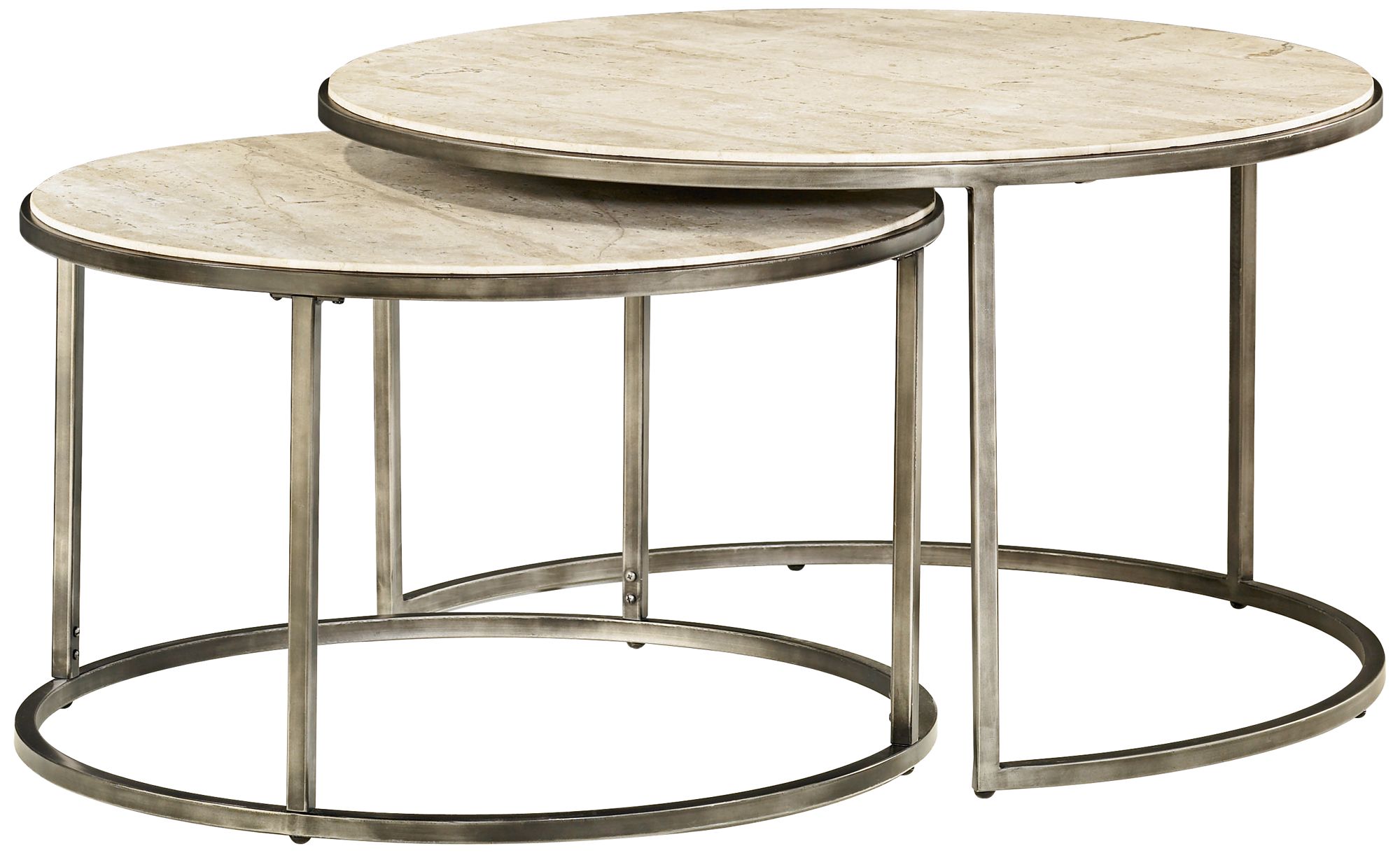 Modern Basics Round 2-Piece Bronze Coffee Table