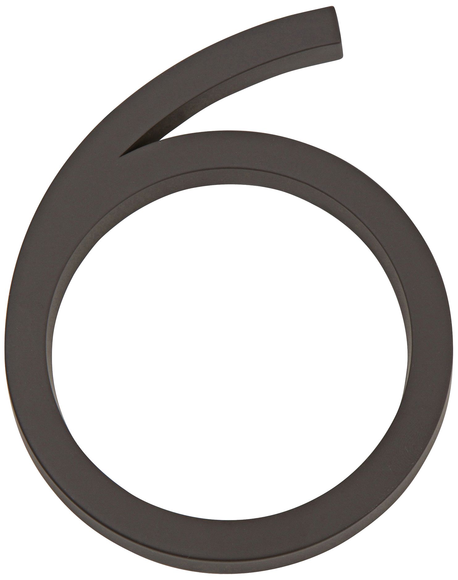 Modern Avalon Oil-Rubbed Bronze House Number 6