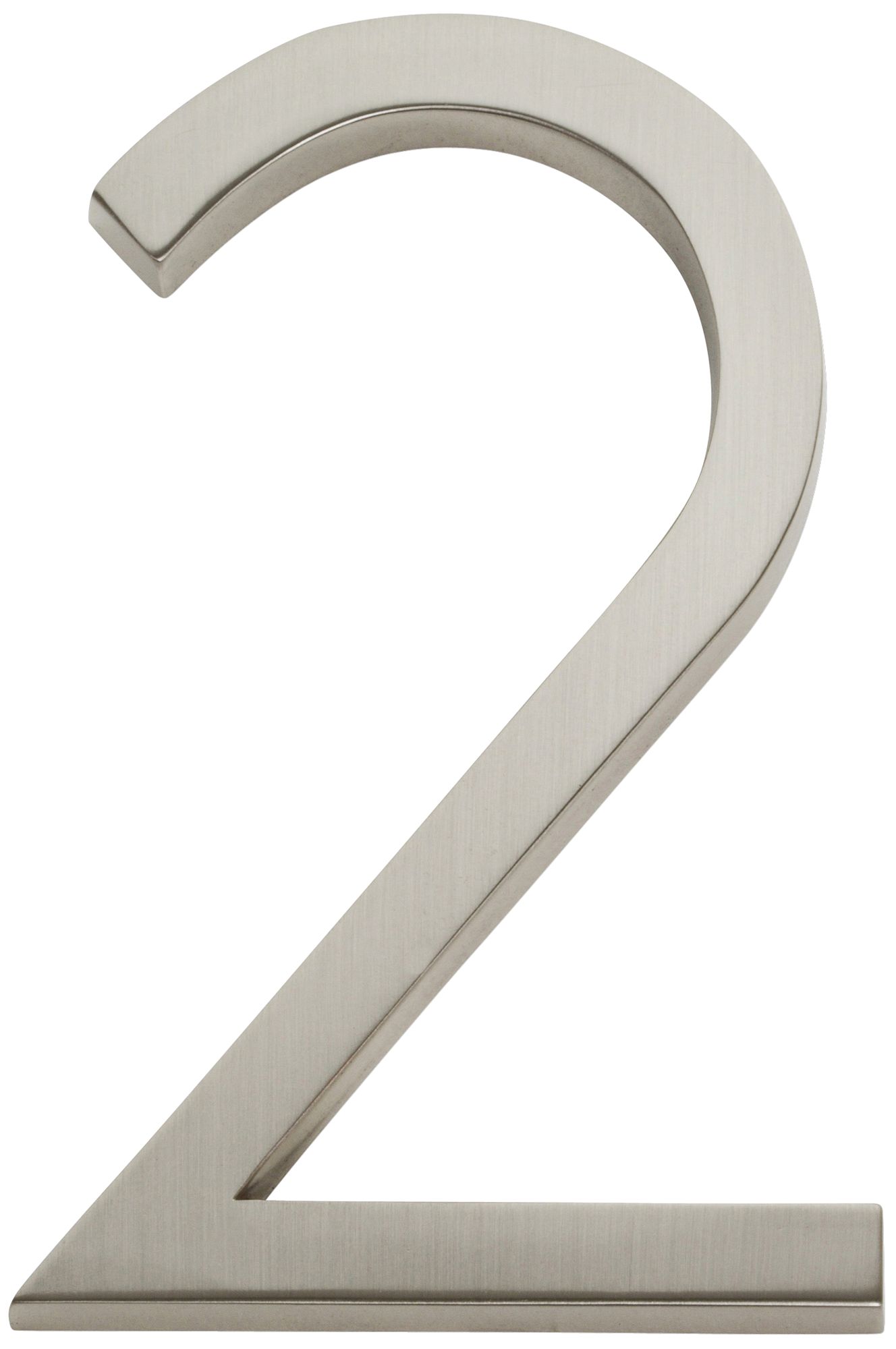 Modern Avalon Brushed Nickel House Number 2