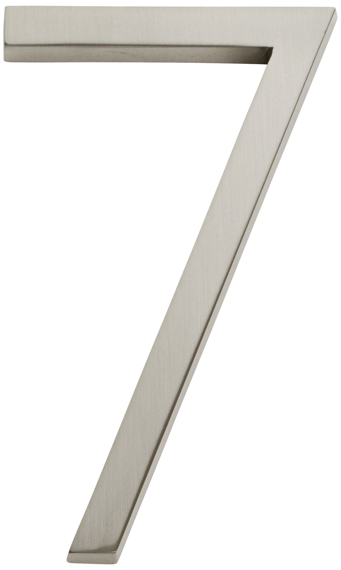 Modern Avalon Brushed Nickel House Number 7