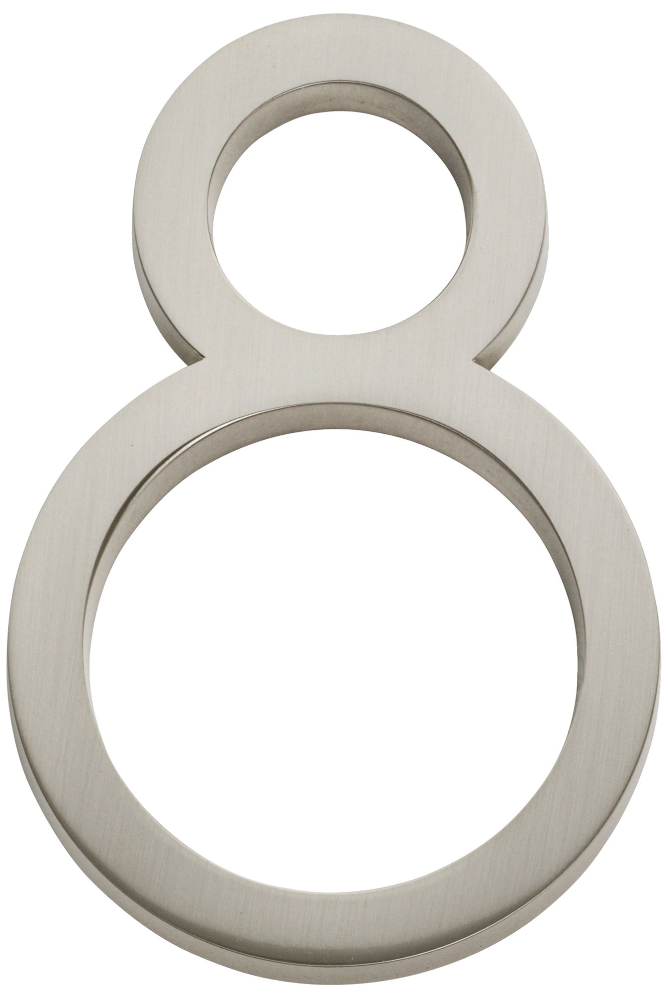 Modern Avalon Brushed Nickel House Number 8