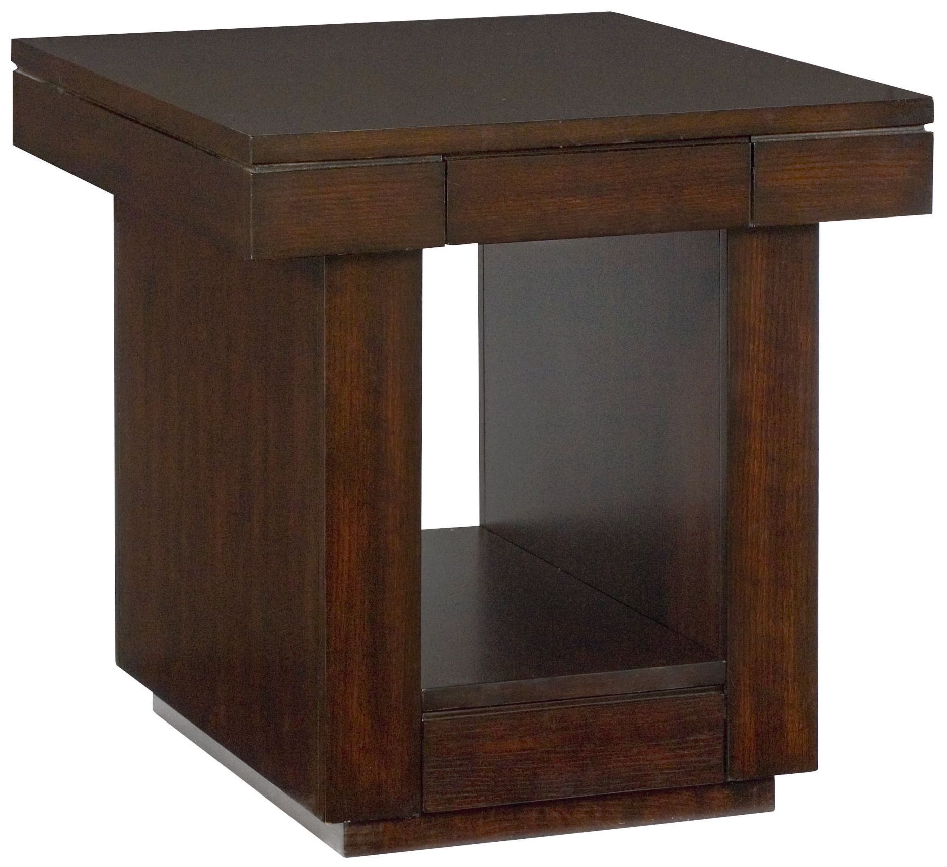 Uptown 2-Drawer Dark Mocha End Table