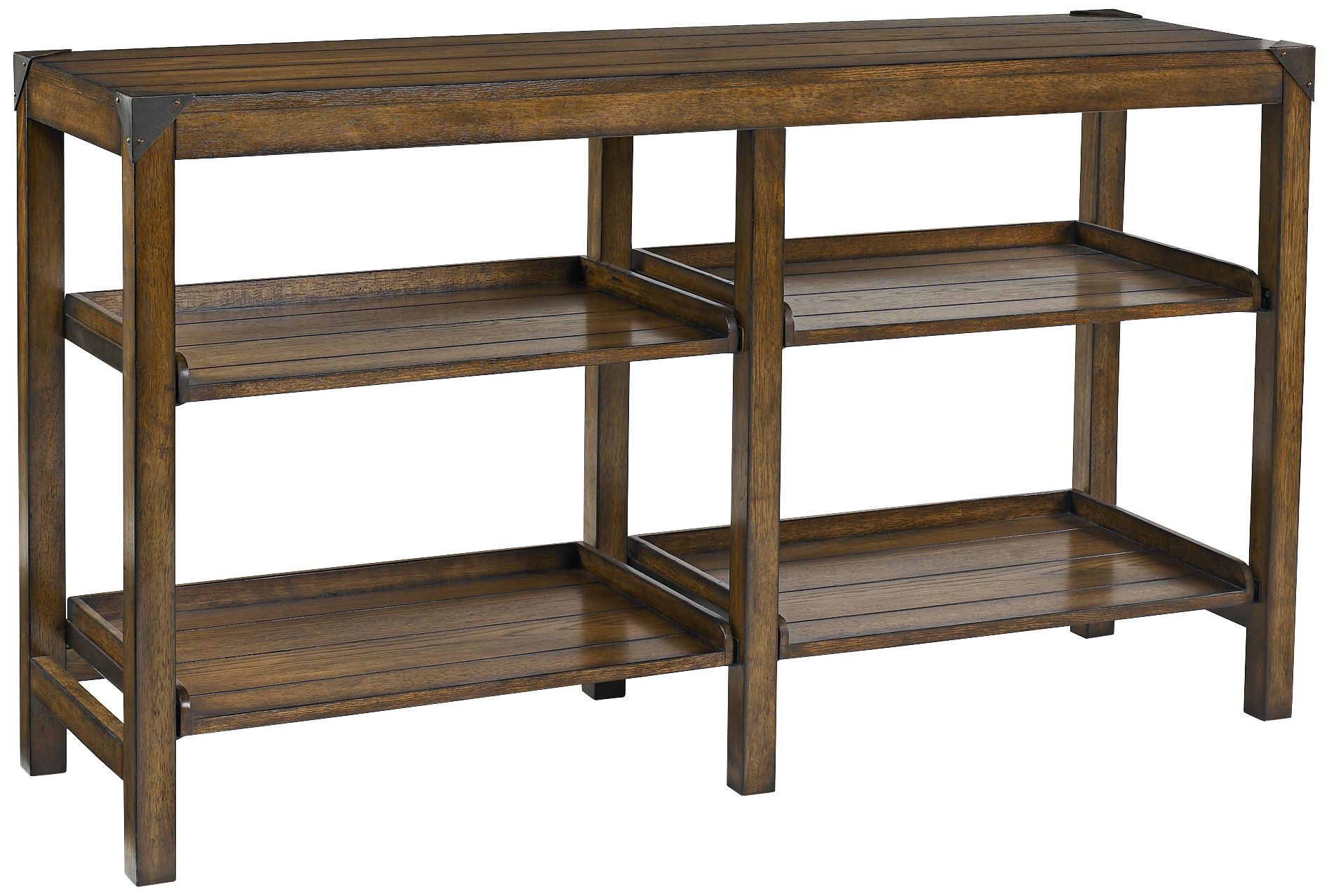 Studio Home 2-Shelf Gray Oak Console Table