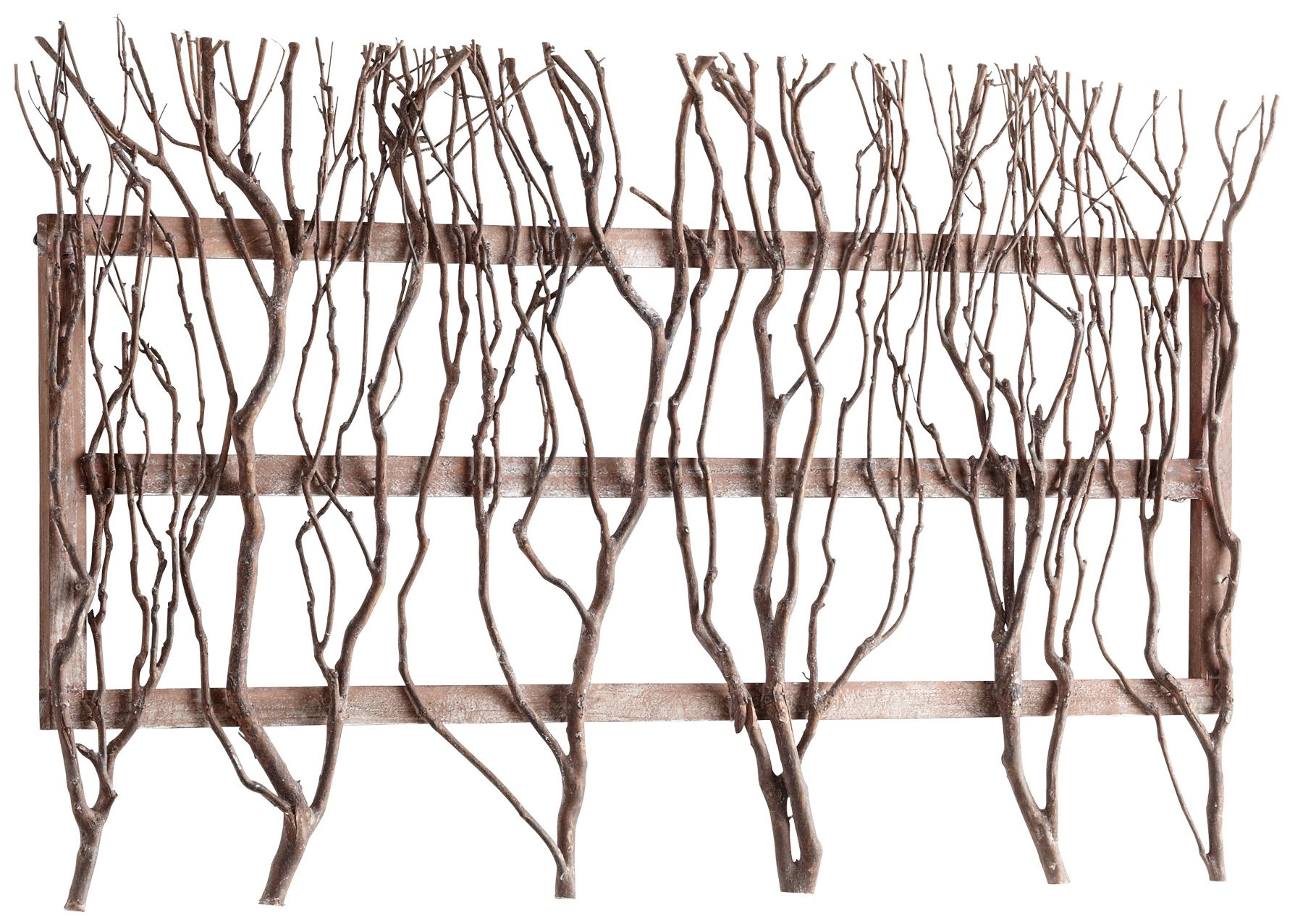 Twix Whitewashed Wood 32" Wide Horizontal Wall Decor