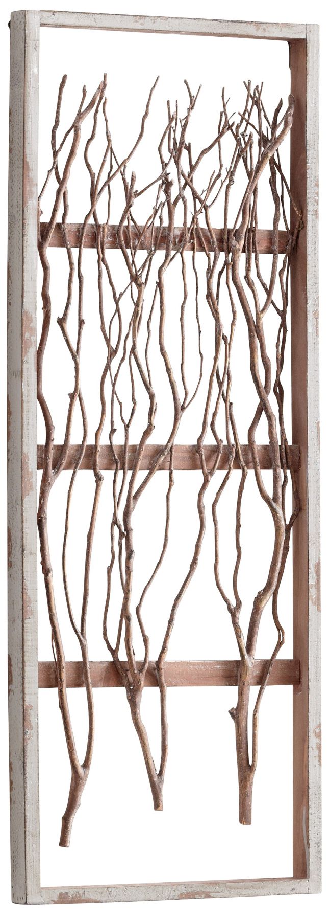 Twix Whitewashed Wood 32" High Vertical Wall Decor