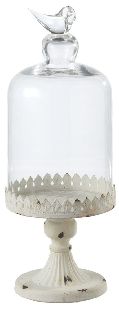 Antique White Large Pedestal Stand